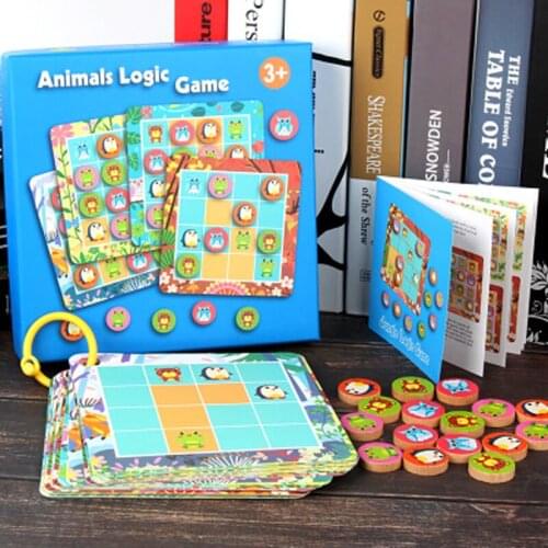 30pcs Wooden Puzzles Toys Sixteen squares Kids Joy Superior Quality Puzzle Wood Animals Puzzles Educational Toys For Children