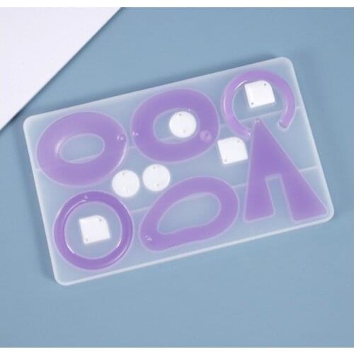 DIY crystal drop mold earrings pendant accessories whole plate mirror silicone molds