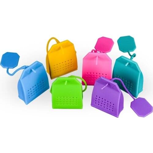 DHL Shipping 200pcs/lot Pad holder Silicon tea filler bag ball dipper box shape silicon tea infuser strainer