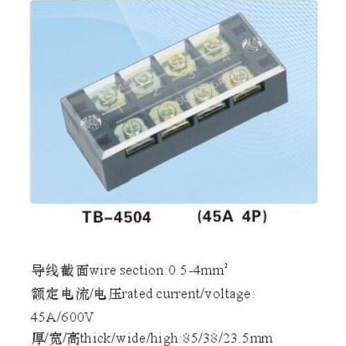 5pcs 600V 45A Double Row 5 Position Terminal TB4505