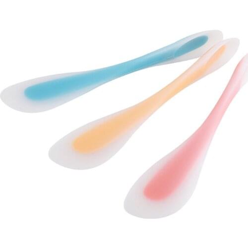 Dual Sided Silicone Non-stick Spatula Scraper Spoon Heat-resistant Cake Cream Spoon for Kitchen Baking Stirring Mixing Tool