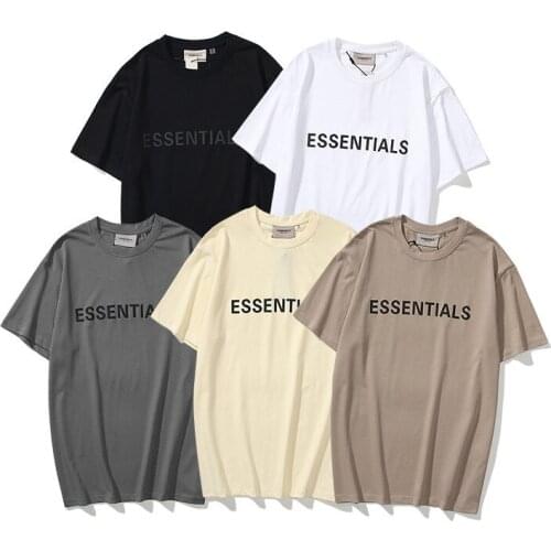 Oversized Essentials T-Shirt 100%1:1 Men and Women Essentials Loose Quality T-Shirts Summer Movement Hip-Hop Cotton T Shirts