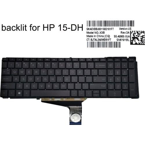 Laptop Backlit keyboards English Keyboard for HP OMEN 15-DH 15-DC 15 dh0000 15-dh1000 notebook parts New SG-A0900-XUA SN6191BL