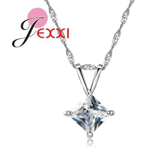 Square Fashionable Simple Fairy 925 Sterling Silver Zircon For Women Fashion Jewelry Wedding Gift Birthday Gift