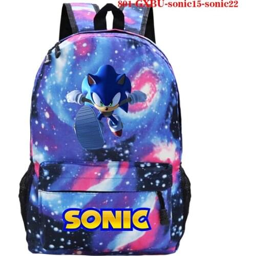 Kawaii Sonic School Backpacks Kids book bag Boys Girls School Bags teens Casual Shoulder Bag Mochila Men Women Laptop knapsack