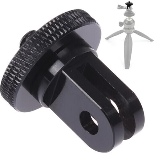 Mini Tripod Mount Adaptor Aluminum Alloy CNC 1/4 Screw Head Adapter for GoPro Hero 8 7 6 5 for DJI Sony EKEN Camera Accessories