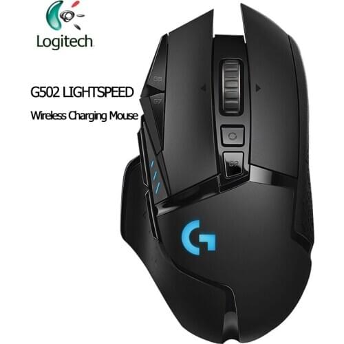 Logitech (G) G502 LIGHTSPEED Wireless Charging Mouse Gaming Mouse Gaming Mouse RGB 16000DPI Black GPW Powerpla
