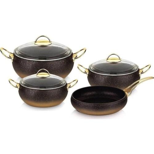 Brown 3023 7 Piece Granite Sphere Cookware Set (country bagli as tax payment may be)