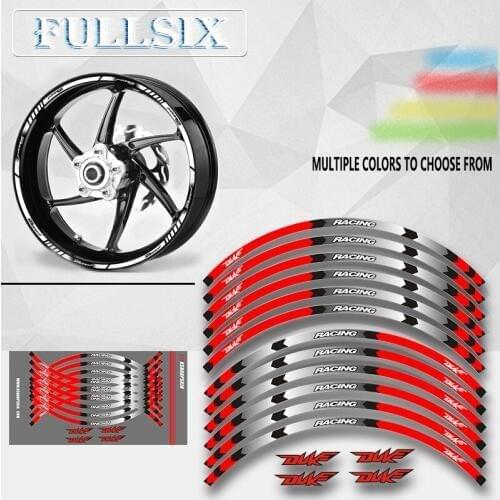 Motorcycle front and rear wheels Edge Outer Rim Sticker Reflective Stripe Wheel Decals For KTM DUKE