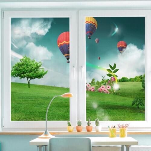 Window stickers frosted glass light-proof opaque film office shading bedroom toilet toilet bathroom