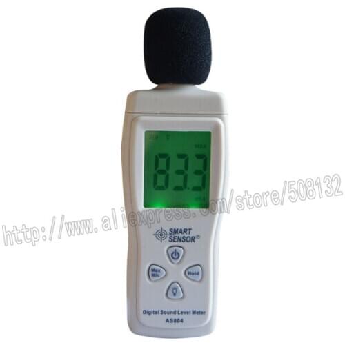 New arrival SMART SENSOR AS804 30-130dB Digital sound level meter noise dB meter tester in decibels LCD display