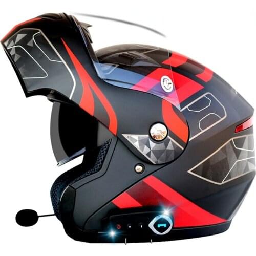 New Anti-fog Dual Lens Motorcycle Bluetooth Helmet Electric Motorcycle Helmet Bluetooth Helmet