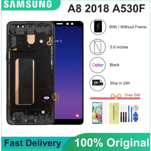 ORIGINAL 5.6'' Display LCD Screen for SAMSUNG Galaxy A8 2018 LCD A8 2018 A530 LCD Display Touch Digitizer Assembly Replacement