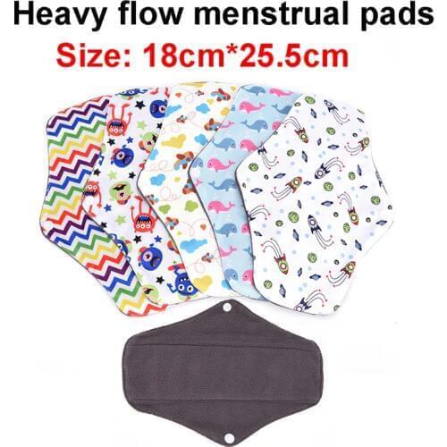 25 x 18cm Women Feminine Hygiene Sanitary Pad Reusable Washable Panty Liner Bamboo Cloth Mama Menstrual Sanitary Nappy Towel Pad