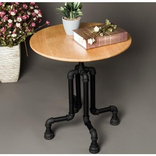 Industrial Metal Pipes Vintage Furniture Coffee Table Leg set, Rustic End Table Base Kit for Living Room Table Top Not Included