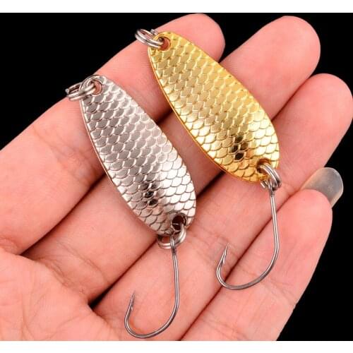 Aorace S LINE SPOON 2.5g -5g Trout Bait Stream Lures Copper Metal Fishing Lures For Trout Pike Perch Salmon