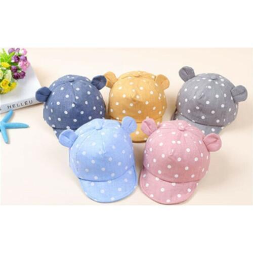 Fashion Baby Boys Girls Sun Hat Cap Cotton Summer Beach Striped Brim 8-20 Months 5 Colors Choose