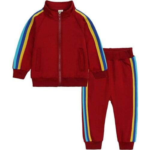 Spring Baby Children Clothes For Boys Tracksuit Suit Autumn Girls Clothes Set Stripe Tops+Pants 2pcs Kid Outfits Toddler Costume