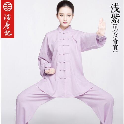 Lnen Tai Chi uniform Men And Women Taiji Boxing clothing Spring And Autumn Kung Fu Suit Martial Art Clothes Wing Chun Uniform