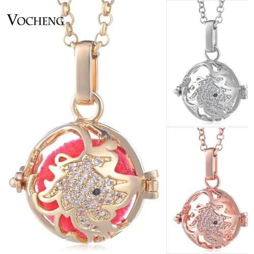 Vocheng Brass Ball Jewelry 3 Colors Harmony Caller Necklace with Stainless Steel Chain VA-363