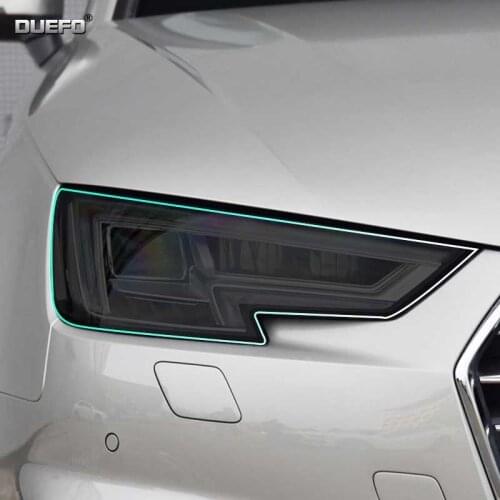 Car Headlight Protective Film Headlamp Taillight Transparent Black TPU Sticker For Audi A6 S6 C8 2016-2021 Accessories