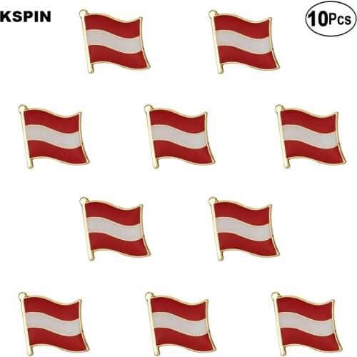 Austria Flag Lapel Pin Flag badge Brooch Pins Badges 10Pcs a Lot
