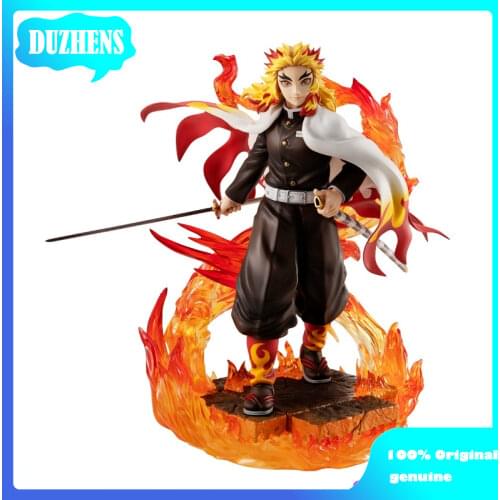 100% Original:Anime Demon Slayer Rengoku Kyoujurou 21cm PVC Action Figure Anime Figure Model Toys Figure Collection Doll Gift