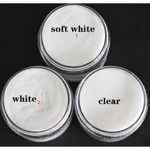 1Oz/Bottle 3 Colors 3 in 1 Nail Art Acrylic Powder Clear/Soft White/White Fast Drying Nail Dipping/Extention/Carving Powder