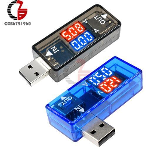 5V 12V Dual Display LED USB Tester Digital Voltmeter Ammeter Car Mobile Power Bank Voltage Detector Volt Monitor Charger Doctor