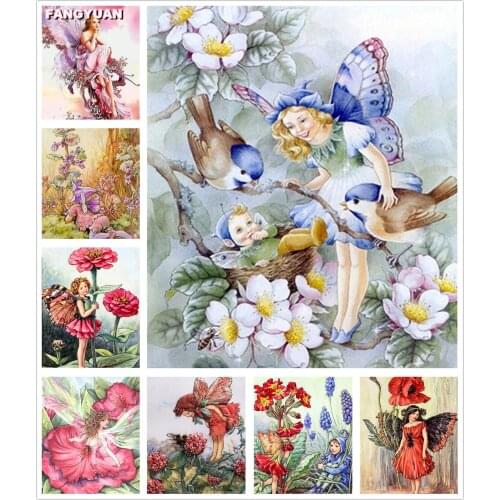 5D Diy Diamond Painting Fantasy Fairy Girl Cross Stitch Kits ART Picture Diamond Embroidery Needlework Diamond Mosaic Home Decor