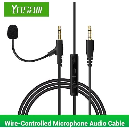 YOSAM new audio cable with microphone wired control, 3.5 mm audio input cable, special microphone cable for mobile game webcast