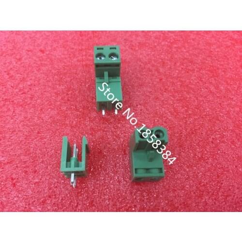 FREE SHIPPING 100PCS 2EDG-5.08-2P + 2EDGV-5.08-2P 2EDG 2EDGV 2Pin Straight Pin Plug-in Screw Terminal Block ROHS