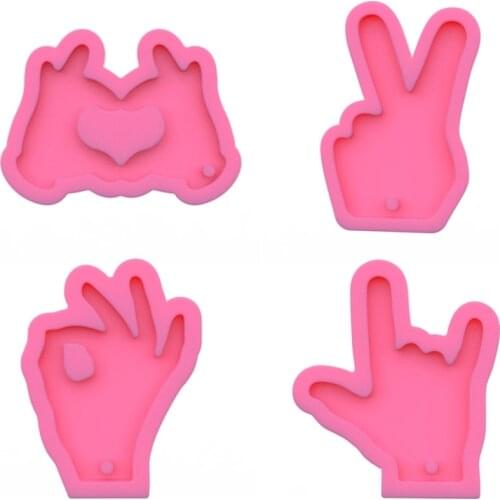 Shiny Glossy Keychain Epoxy Resin Mold Pendant Silicone Mould DIY Crafts Jewelry Necklace Making Tool