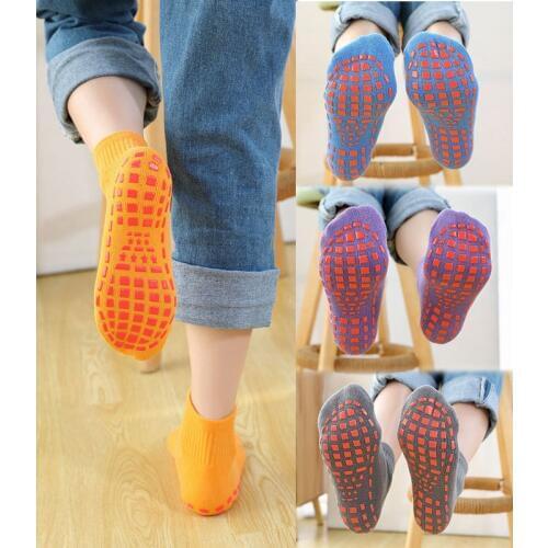 Kids Adults Anti-Slip Sock Glue Trampoline Sock Thicken Cotton Elasticity Short Socks Breathable Sport Boy Girl Outside Child So