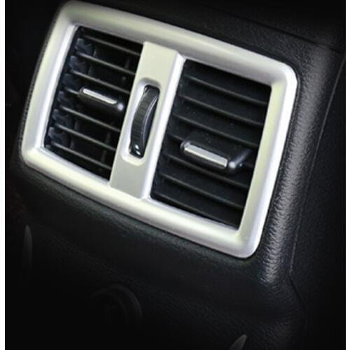 For BMW X1 2016 Stainless Steel Rear Air Vents Outlet Cover Trim ir conditioning 3D sticker for BMW X1 2016 Refit