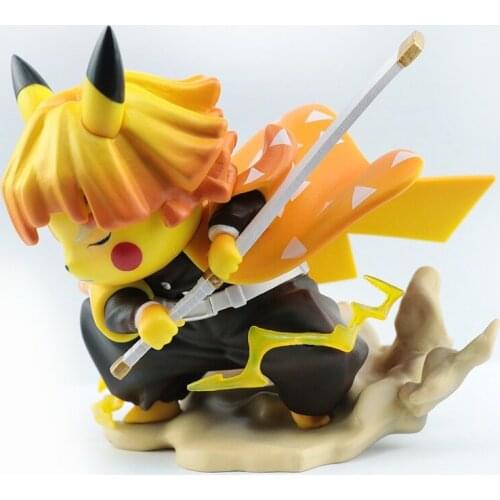 2021 New Pvc Action Model Japanese Anime Figure Diy Hand-made Model Demon Slayer Thunderbolt My Wife Zenyi Collection Cool Toys