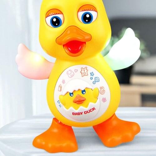 Electric Dance Duck Lighting Educational Dancing Toy Interactive Dancing Little Yellow Duck Toys Musical Interactive Kids Gifts