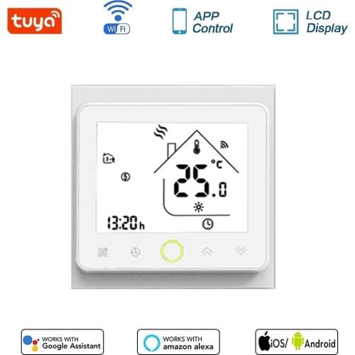 Electric Water Floor Heating Gas Boiler WiFi Thermostat AC95~240V Temperature Controller Works with Google Home Alexa