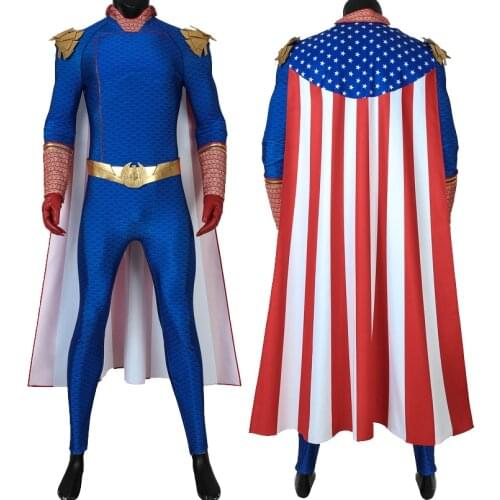 Halloween The Boys Homelander Battle Clothes Cosplay Costume Adult Outfit Party Full Props Suit