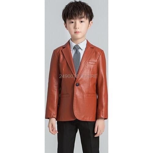 Jackets For Boys 2020 Fashion Brand Pu Leather Windproof Waterproof Jacket Children Girls Outerwear Coats Infant Kids Coat