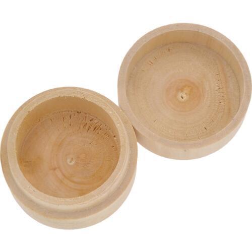 Mini Round Pine Wood Ring Jewelry Trinket Soap Box Storage Container Gift Case