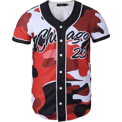 Hip-hop trend English red camouflage print mens baseball shorts