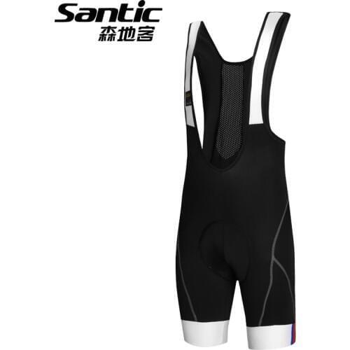 Santic Men Cycling Bib Shorts Jersey 4D Padded Gel Bicycle Clothing Outdoor Breathable Quick Dry MTB Road Bike Sports Pants Wear