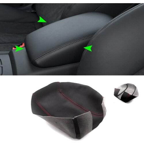 For Audi A3 2017 2018 Microfiber Leather Car Interior Center Control Armrest Box Cover Sticker Trim