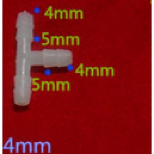 4mm Barb TEE Adapter Plastic 100pcs