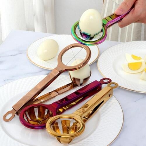 Handle Stainless Steel Egg Cutter Slice Divider Tools Multifunctional Sturdy Compact Hexagonal Egg Wedger Kitchen Supplies