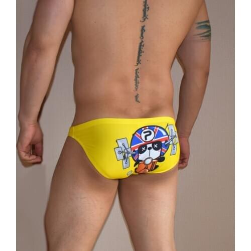 SD458 Sexy low waist catoon printed swimsuits man swimming pool swim briefs bikinis hot beach men swimwear sunga Samll Size