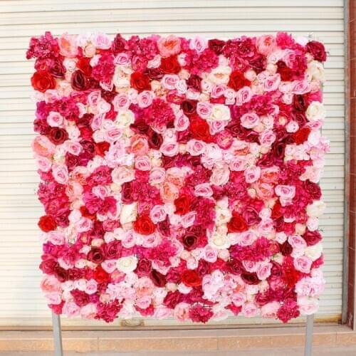 SPR 2018 Free Shipping 10pcs/lot Artificial rose peony & hydrangea flower wall wedding backdrop arch table runner table flower