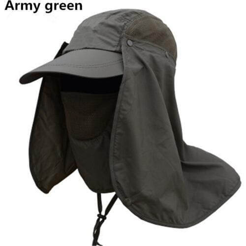 Unisex 9 Colors Sunshade Fishing Hat Adjustable Detachable Omnidirectional Occlusion Cap Women Men All Use Sports Colorful Caps