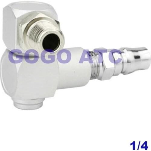 Pneumatic universal quick coupling gas pipe joint air pressure pneumatic tool 360 degree 1/4 rotating male connector